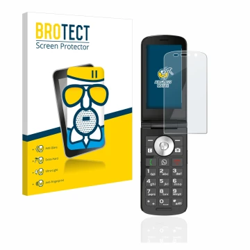 Front side of a product packaging with the brand logo BROTECT. Next to it is the device Emporia TOUCHsmart shown with the corr