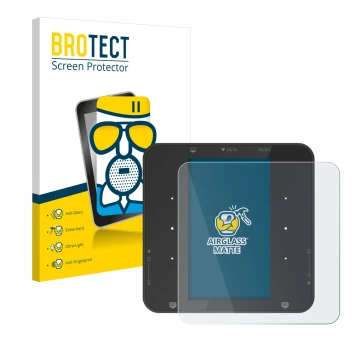 Front side of a product packaging with the brand logo BROTECT. Next to it is the device ISDT P30 shown with the corresponding 