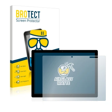 Front side of a product packaging with the brand logo BROTECT. Next to it is the device Chuwi UBook X shown with the correspon