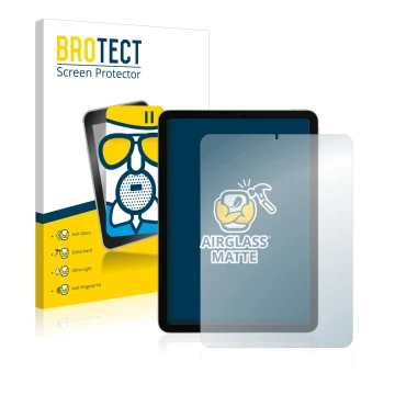 Front side of a product packaging with the brand logo BROTECT. Next to it is the device Apple iPad Air 4 2020 (4th Gen.) shown