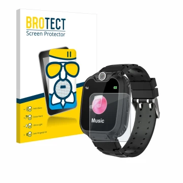 Front side of a product packaging with the brand logo BROTECT. Next to it is the device Auburet ETX001 shown with the correspo