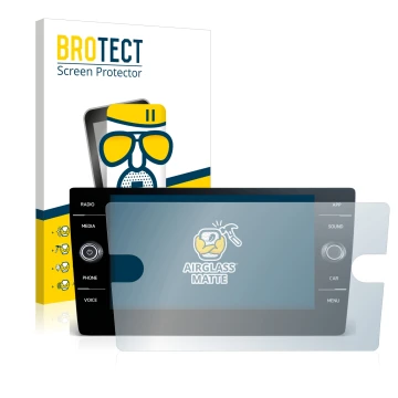 Front side of a product packaging with the brand logo BROTECT. Next to it is the device Volkswagen T-Roc United TSI 2020 Disco