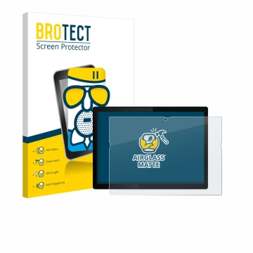 Front side of a product packaging with the brand logo BROTECT. Next to it is the device Lenovo ThinkPad X12 Detachable Gen 1 s