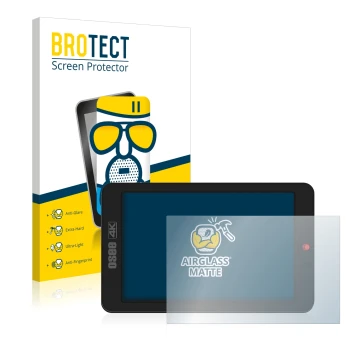 Front side of a product packaging with the brand logo BROTECT. Next to it is the device Osee G7 shown with the corresponding s