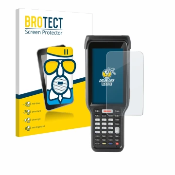 Front side of a product packaging with the brand logo BROTECT. Next to it is the device Honeywell ScanPal EDA61K shown with th
