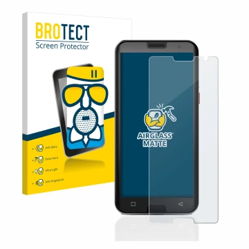 Front side of a product packaging with the brand logo BROTECT. Next to it is the device Emporia Smart 5 shown with the corresp