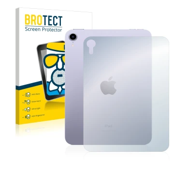 Front side of a product packaging with the brand logo BROTECT. Next to it is the device Apple iPad Mini 6 WiFi 2021 (6. Gen, B