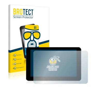 Front side of a product packaging with the brand logo BROTECT. Next to it is the device Zontes 310V Cruiser shown with the cor