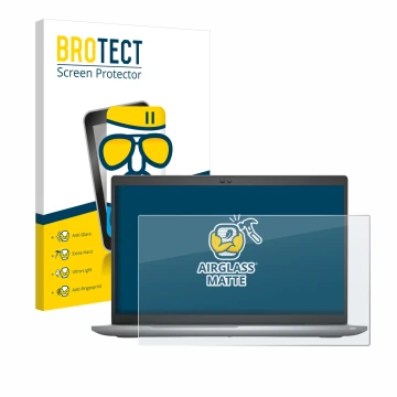 Front side of a product packaging with the brand logo BROTECT. Next to it is the device Dell Latitude 5520 shown with the corr