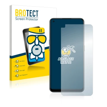 Front side of a product packaging with the brand logo BROTECT. Next to it is the device OnePlus Nord CE 2 5G shown with the co