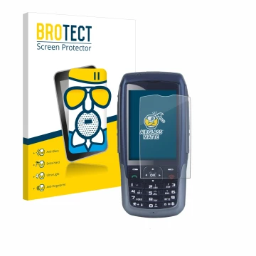 Front side of a product packaging with the brand logo BROTECT. Next to it is the device Malux SED GPH-610R shown with the corr