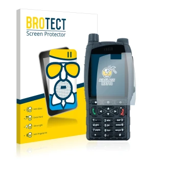 Front side of a product packaging with the brand logo BROTECT. Next to it is the device Sepura SC21 shown with the correspondi