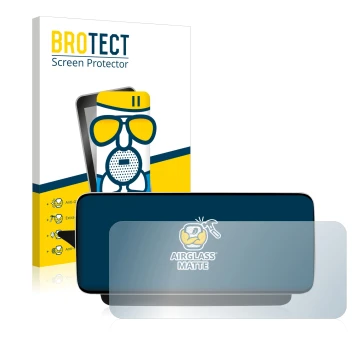 Front side of a product packaging with the brand logo BROTECT. Next to it is the device Koason Mercedes-Benz E W212 S212 12.3