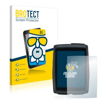 Front side of a product packaging with the brand logo BROTECT. Next to it is the device Sigma BC 14.0 WL shown with the corres