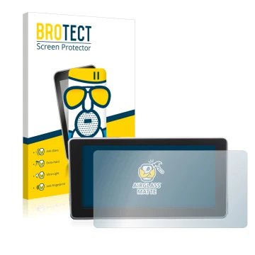 Front side of a product packaging with the brand logo BROTECT. Next to it is the device Audi A4 B9 2016 shown with the corresp