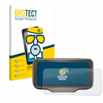 Front side of a product packaging with the brand logo BROTECT. Next to it is the device Horwin SK3 shown with the correspondin