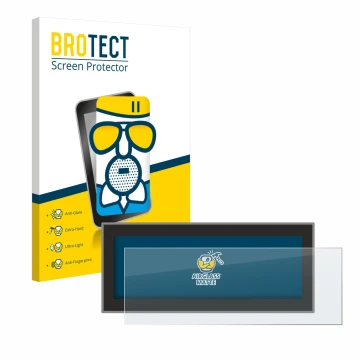 Front side of a product packaging with the brand logo BROTECT. Next to it is the device Opel Astra L 2022 Navigationssystem sh
