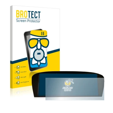 Front side of a product packaging with the brand logo BROTECT. Next to it is the device BMW E91 320d CiC Professional shown wi