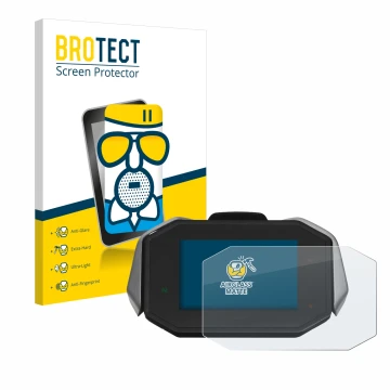 Front side of a product packaging with the brand logo BROTECT. Next to it is the device MV Agusta Dragster RC TFT shown with t