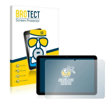 Front side of a product packaging with the brand logo BROTECT. Next to it is the device Peaq PET 1008 shown with the correspon