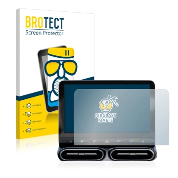 Front side of a product packaging with the brand logo BROTECT. Next to it is the device Smart #1 Pro+ 12,8