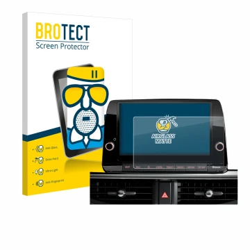 Front side of a product packaging with the brand logo BROTECT. Next to it is the device Kia Picanto 2022 8