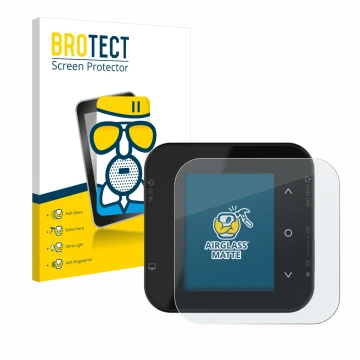Front side of a product packaging with the brand logo BROTECT. Next to it is the device ISDT Air8 shown with the corresponding