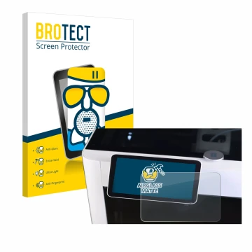 Front side of a product packaging with the brand logo BROTECT. Next to it is the device Bambu Lab X1-Carbon 3D Printer shown w