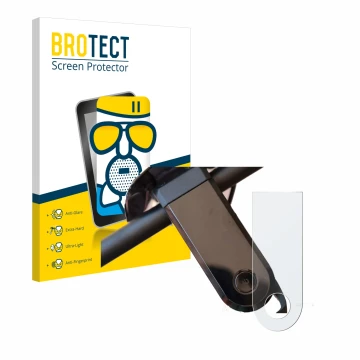 Front side of a product packaging with the brand logo BROTECT. Next to it is the device NIU KQi3 Max shown with the correspond