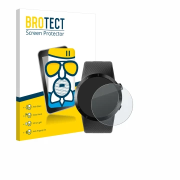 Front side of a product packaging with the brand logo BROTECT. Next to it is the device Shot Scope X5 shown with the correspon