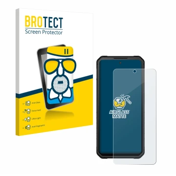 Front side of a product packaging with the brand logo BROTECT. Next to it is the device iiiF150 Raptor shown with the correspo