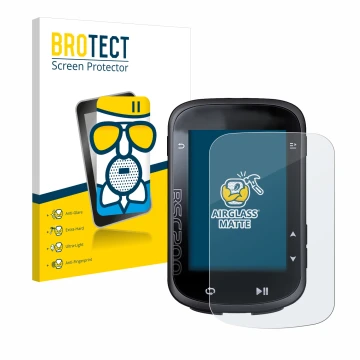 Front side of a product packaging with the brand logo BROTECT. Next to it is the device igpsport BSC200 shown with the corresp