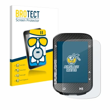 Front side of a product packaging with the brand logo BROTECT. Next to it is the device iGPSPORT BSC300 shown with the corresp