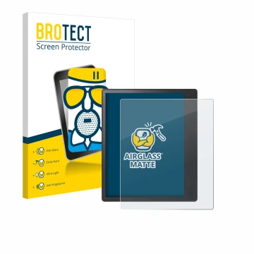 Front side of a product packaging with the brand logo BROTECT. Next to it is the device Kobo Elipsa 2E shown with the correspo