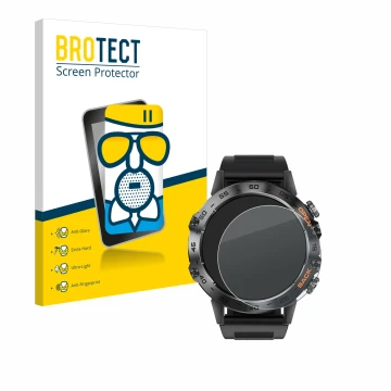 Front side of a product packaging with the brand logo BROTECT. Next to it is the device LIGE BW1846A 1.39