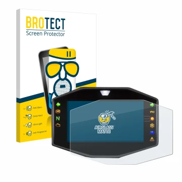 Front side of a product packaging with the brand logo BROTECT. Next to it is the device Suzuki V-Strom 1050DE 2020-2022 shown 