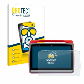 Front side of a product packaging with the brand logo BROTECT. Next to it is the device medDV NIDApad shown with the correspon