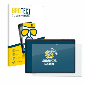 Front side of a product packaging with the brand logo BROTECT. Next to it is the device Oukitel OKT3 shown with the correspond
