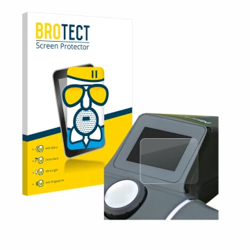 Front side of a product packaging with the brand logo BROTECT. Next to it is the device Motocaddy M7 Remote Electric Trolley s