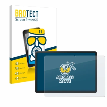 Front side of a product packaging with the brand logo BROTECT. Next to it is the device Huawei MatePad 11.5