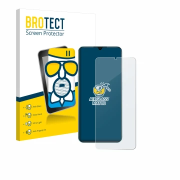 Front side of a product packaging with the brand logo BROTECT. Next to it is the device Oppo A78 5G shown with the correspondi