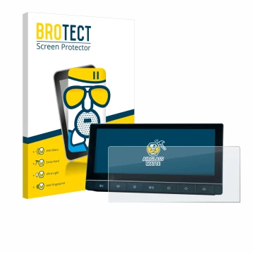 Front side of a product packaging with the brand logo BROTECT. Next to it is the device MG 5 IPS-HD 10.25