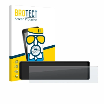 Front side of a product packaging with the brand logo BROTECT. Next to it is the device Airpuxem T76-EU6-JM shown with the cor