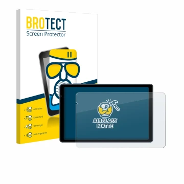 Front side of a product packaging with the brand logo BROTECT. Next to it is the device Sebbe S22 10.1
