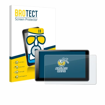 Front side of a product packaging with the brand logo BROTECT. Next to it is the device Pioneer SPH-EVO950DAB shown with the c