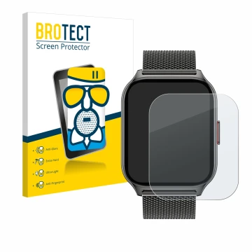 Front side of a product packaging with the brand logo BROTECT. Next to it is the device Popglory P95 2