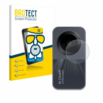 Front side of a product packaging with the brand logo BROTECT. Next to it is the device Xiaomi Redmi Pad SE (ONLY Camera) show