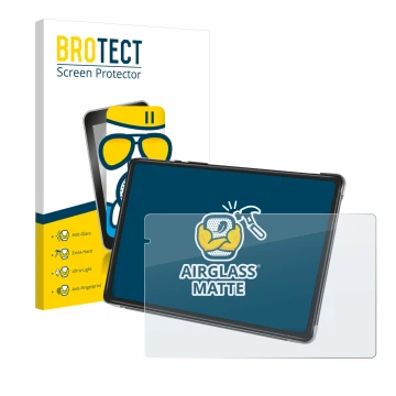 Front side of a product packaging with the brand logo BROTECT. Next to it is the device Yestel T13 shown with the correspondin