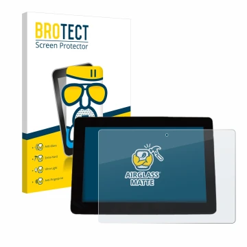 Front side of a product packaging with the brand logo BROTECT. Next to it is the device Trimble XCN 1050 shown with the corres