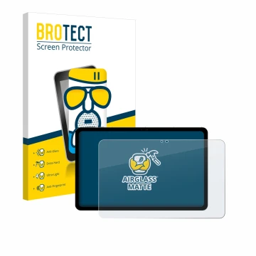 Front side of a product packaging with the brand logo BROTECT. Next to it is the device Peaq PET 10980-F628E shown with the co